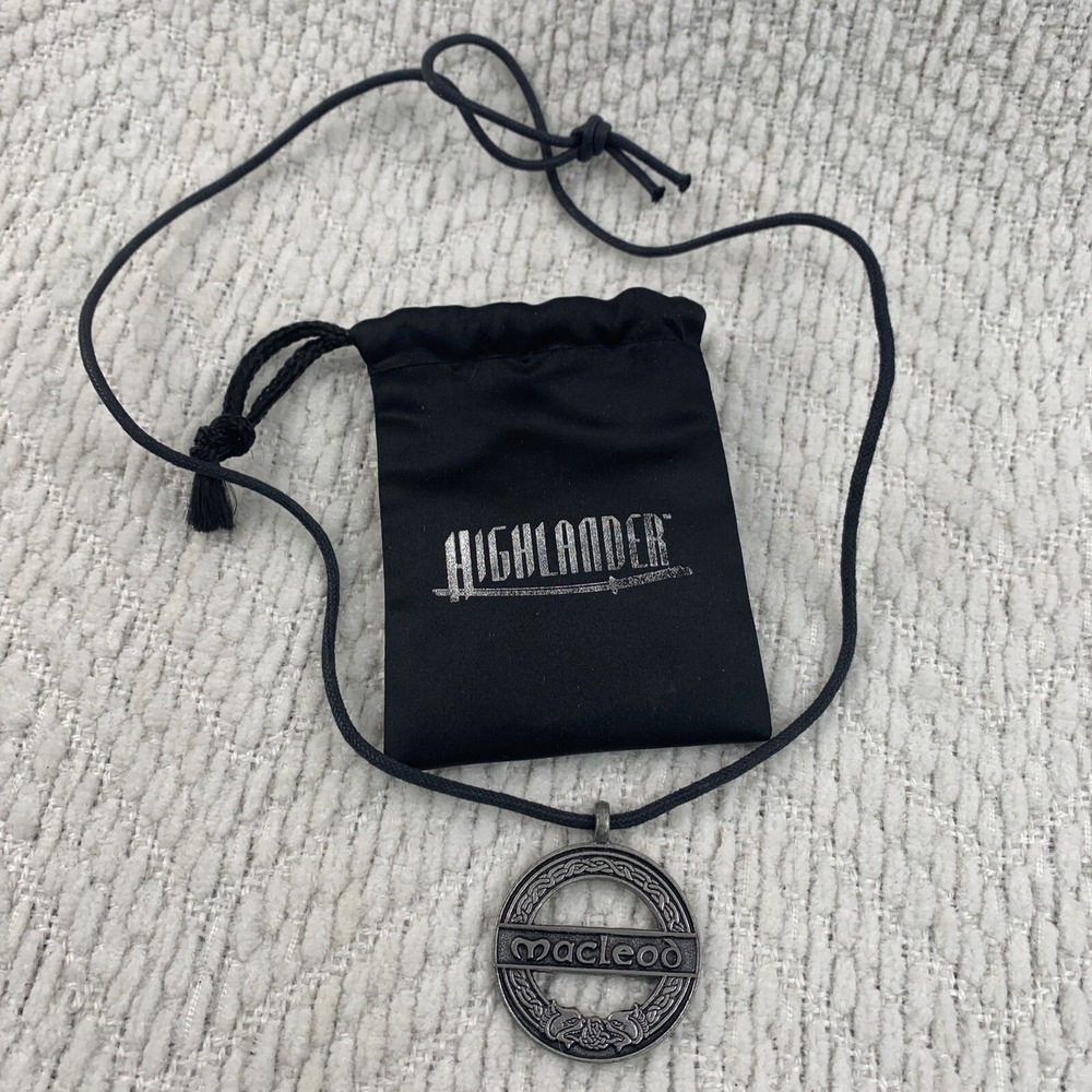 Vintage Highlander: The Series Macleod Pewter Pendant on Leather Cord W/ Pouch‎